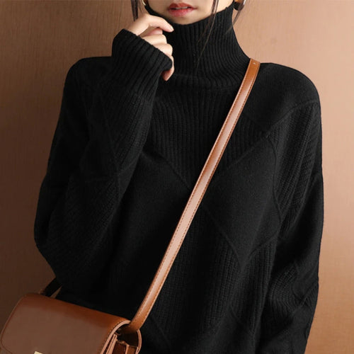 Chloe | Women's Warm Turtleneck Pullover Sweater Soft Knit Jumper
