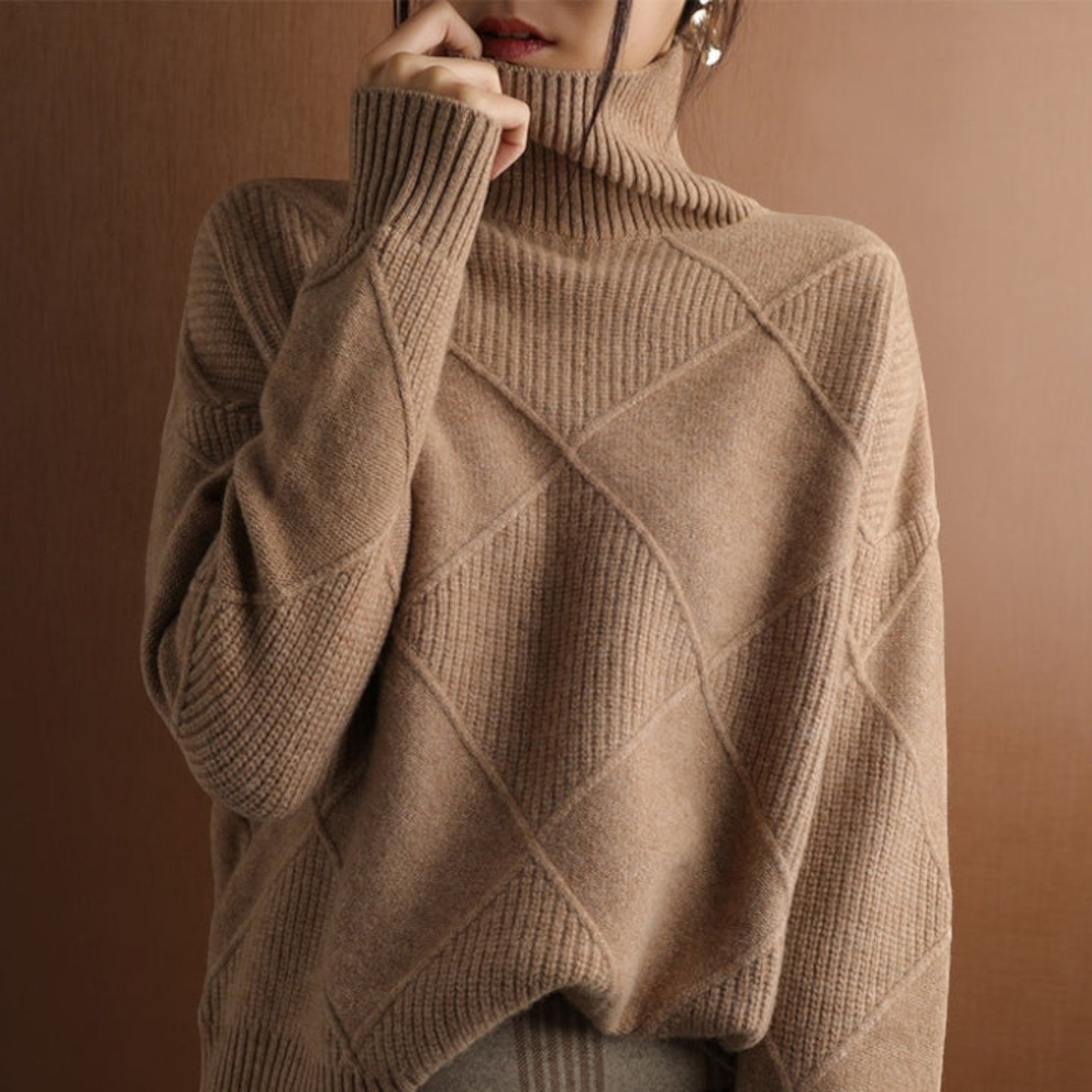 Chloe | Women's Warm Turtleneck Pullover Sweater Soft Knit Jumper