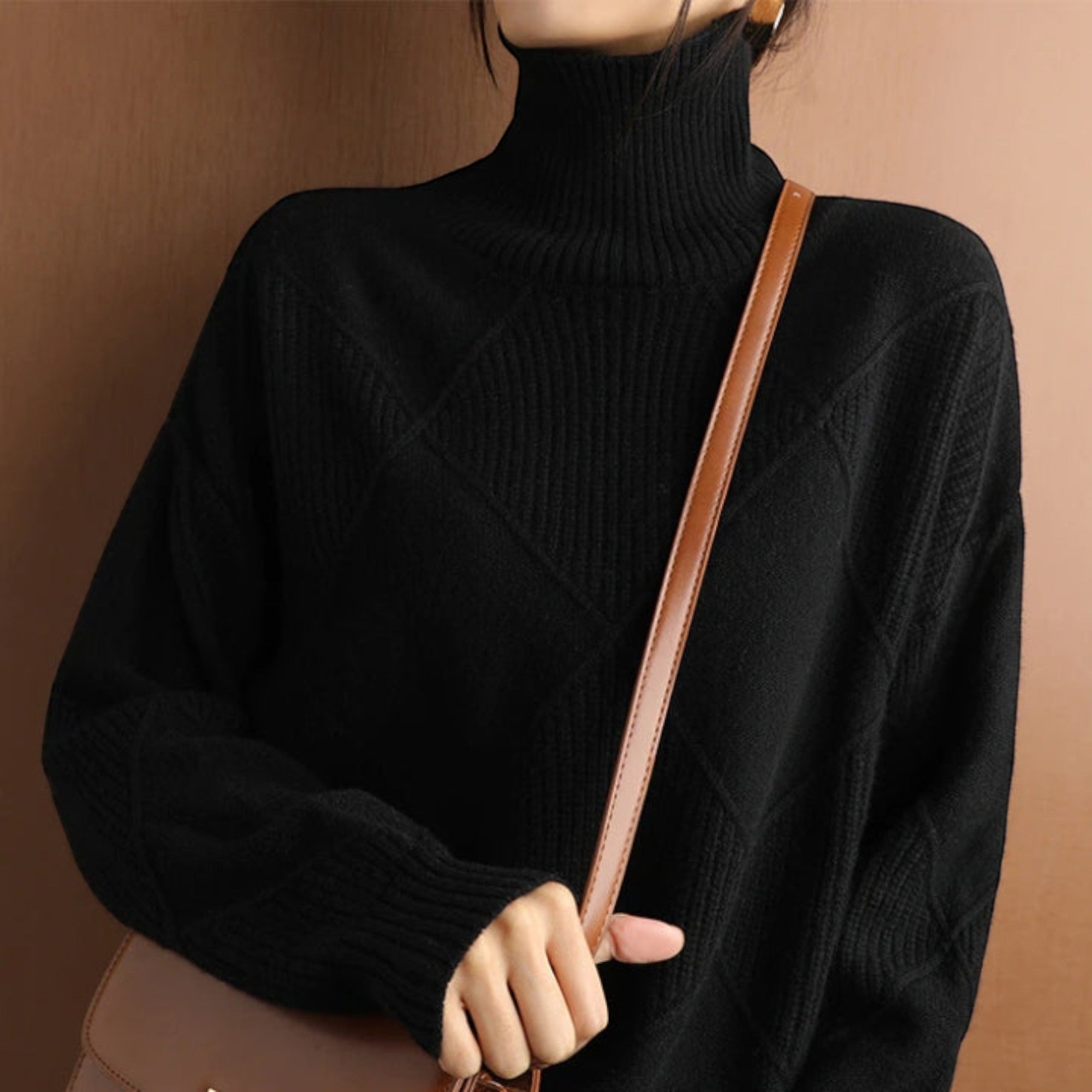 Chloe | Women's Warm Turtleneck Pullover Sweater Soft Knit Jumper
