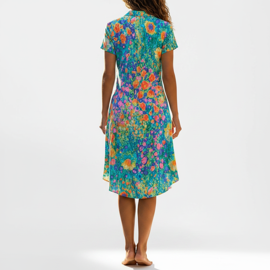 Ellmont London | Women's Floral Maxi Boho Summer Dress Lightweight Fit