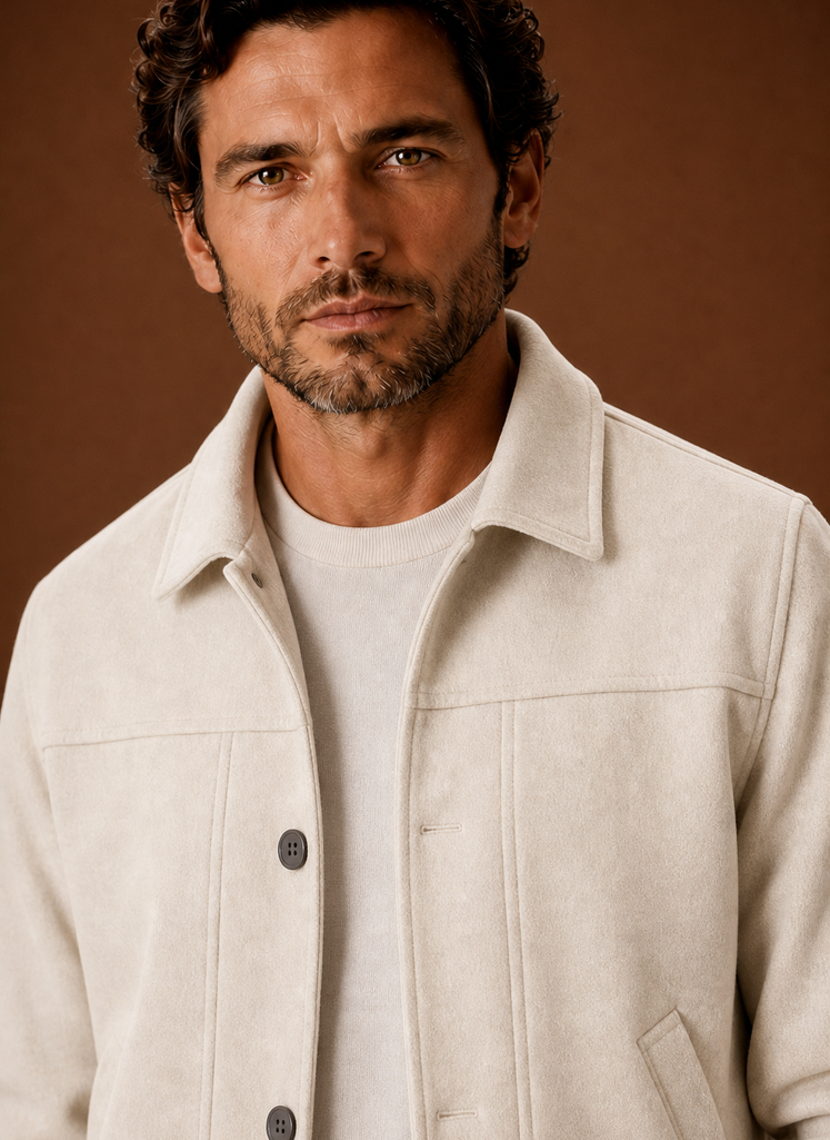James | Men's Button-Front Casual Shirt Jacket