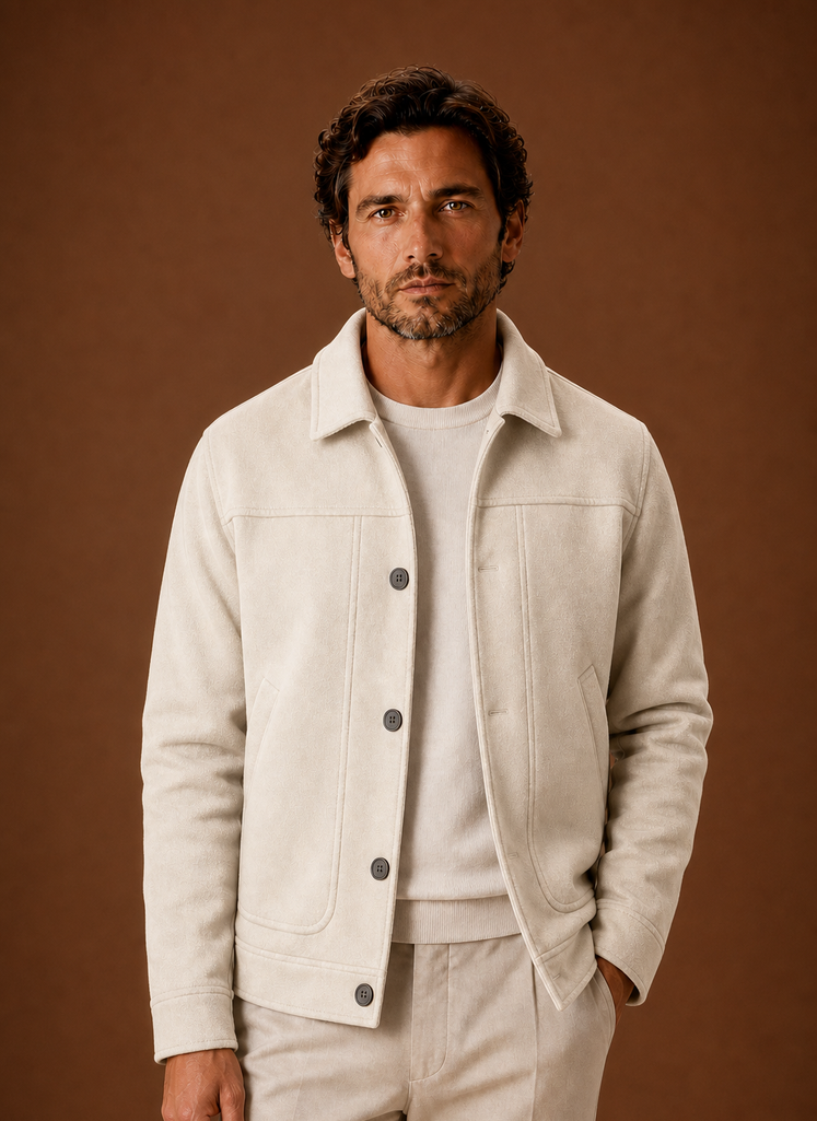 James | Men's Button-Front Casual Shirt Jacket
