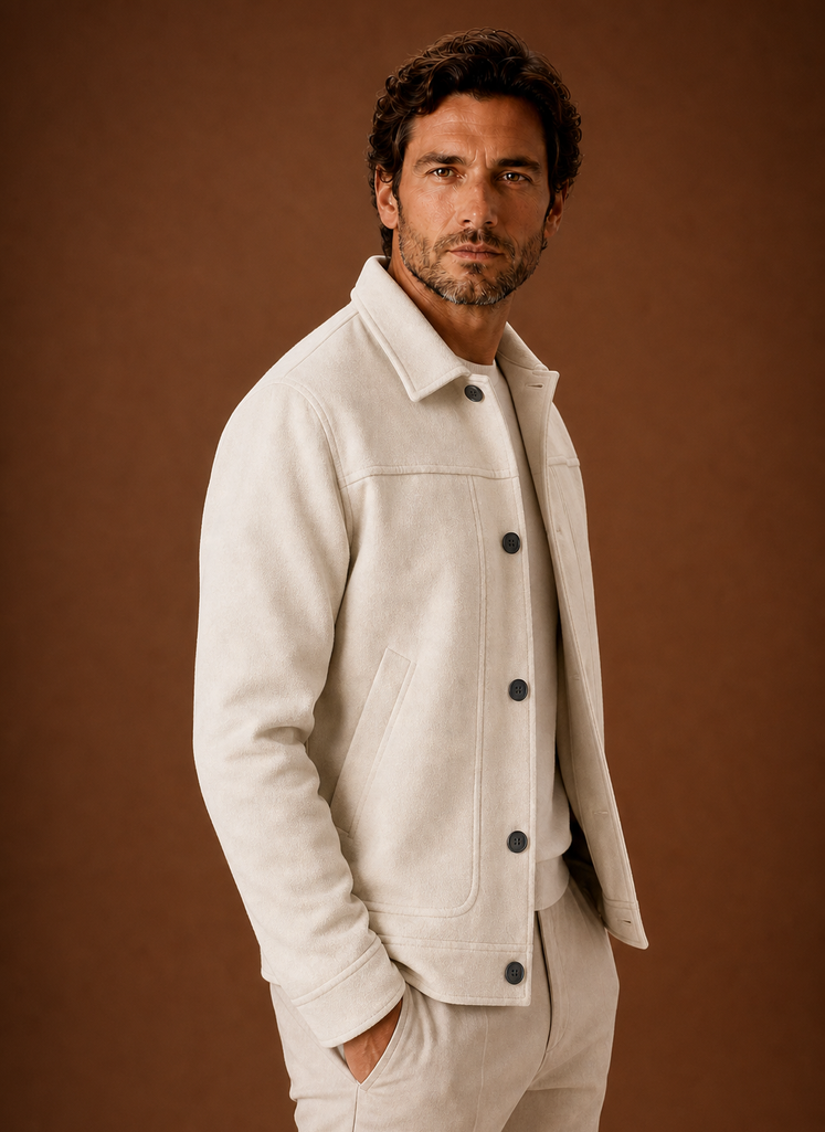 James | Men's Button-Front Casual Shirt Jacket