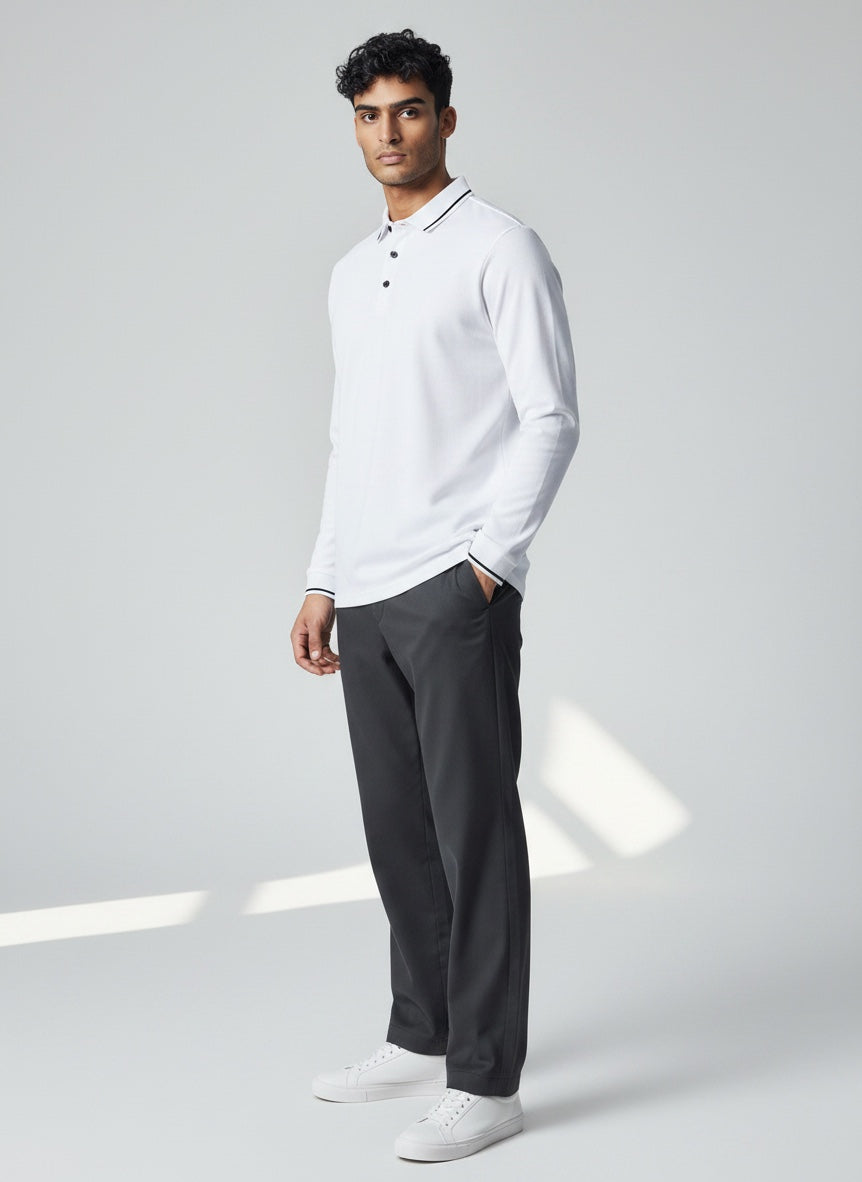 Ellmont London | Men’s Long Sleeve Polo Shirt Everyday Comfort