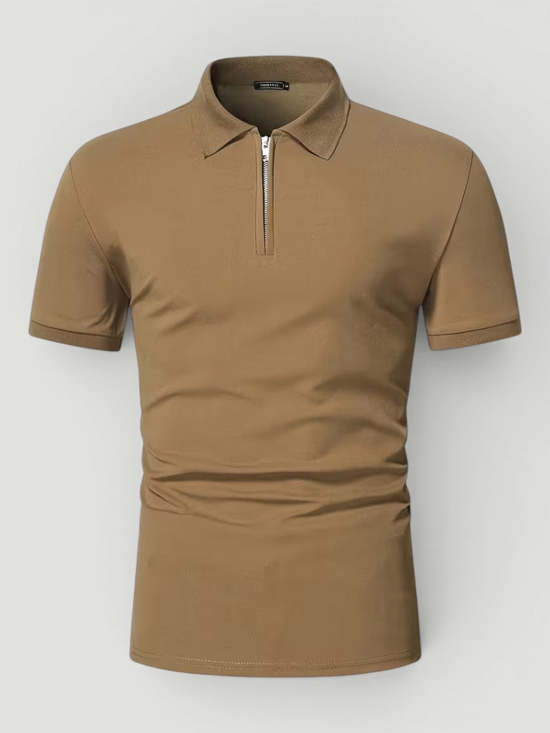 Ellmont London | Men’s Lightweight Zip Polo Shirt Everyday Style