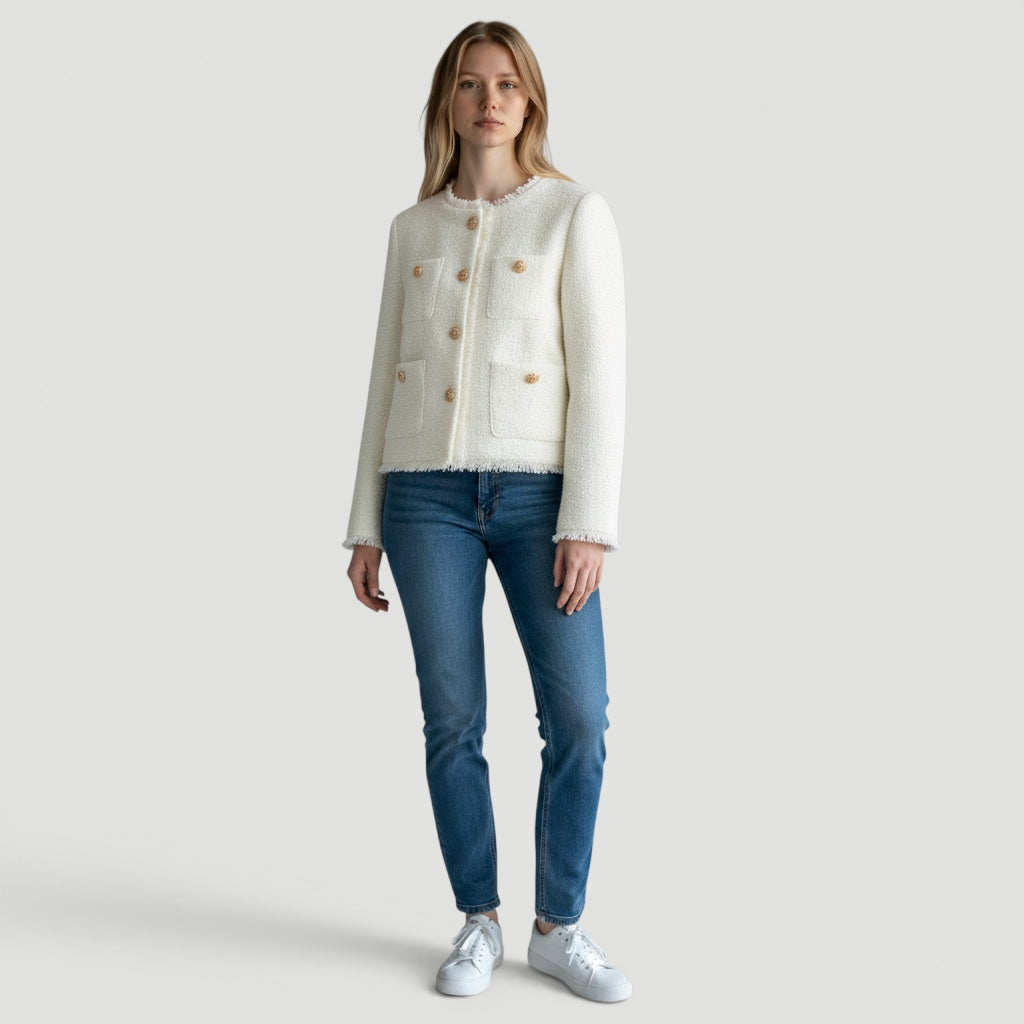 Ellmont London | Women’s Lightweight Elegant Tweed Structured Jacket