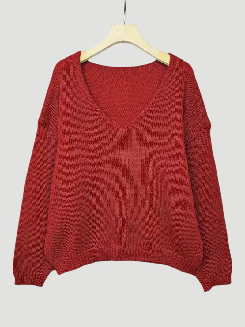 Ellmont London | Women’s Comfortable V-Neck Sweater Everyday