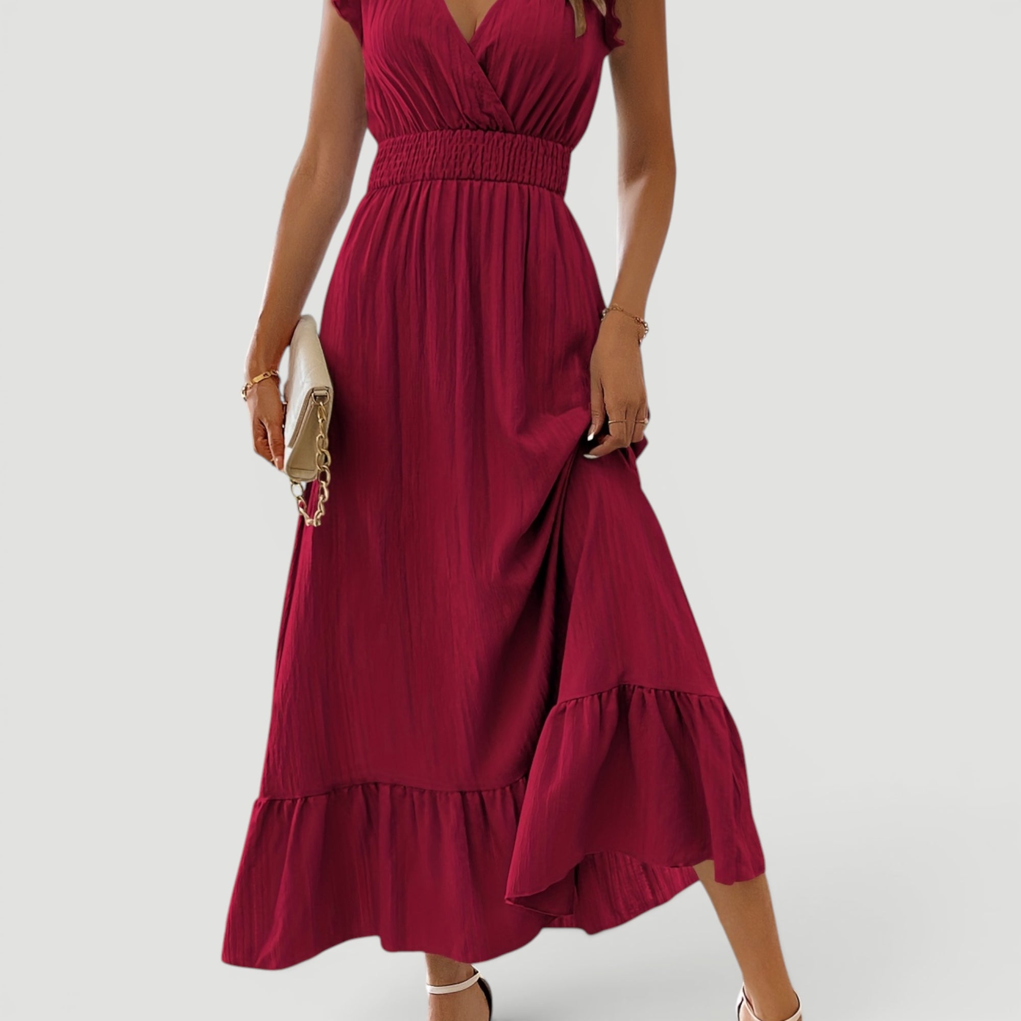 Ellmont London | Women’s Flowy V Neck Evening Summer Dress