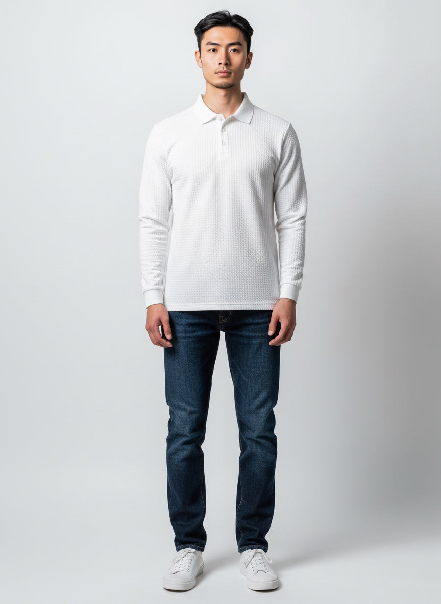 Ellmont London | Men’s Regular Fit Comfortable Ribbed Casual Textured Spring Shirt