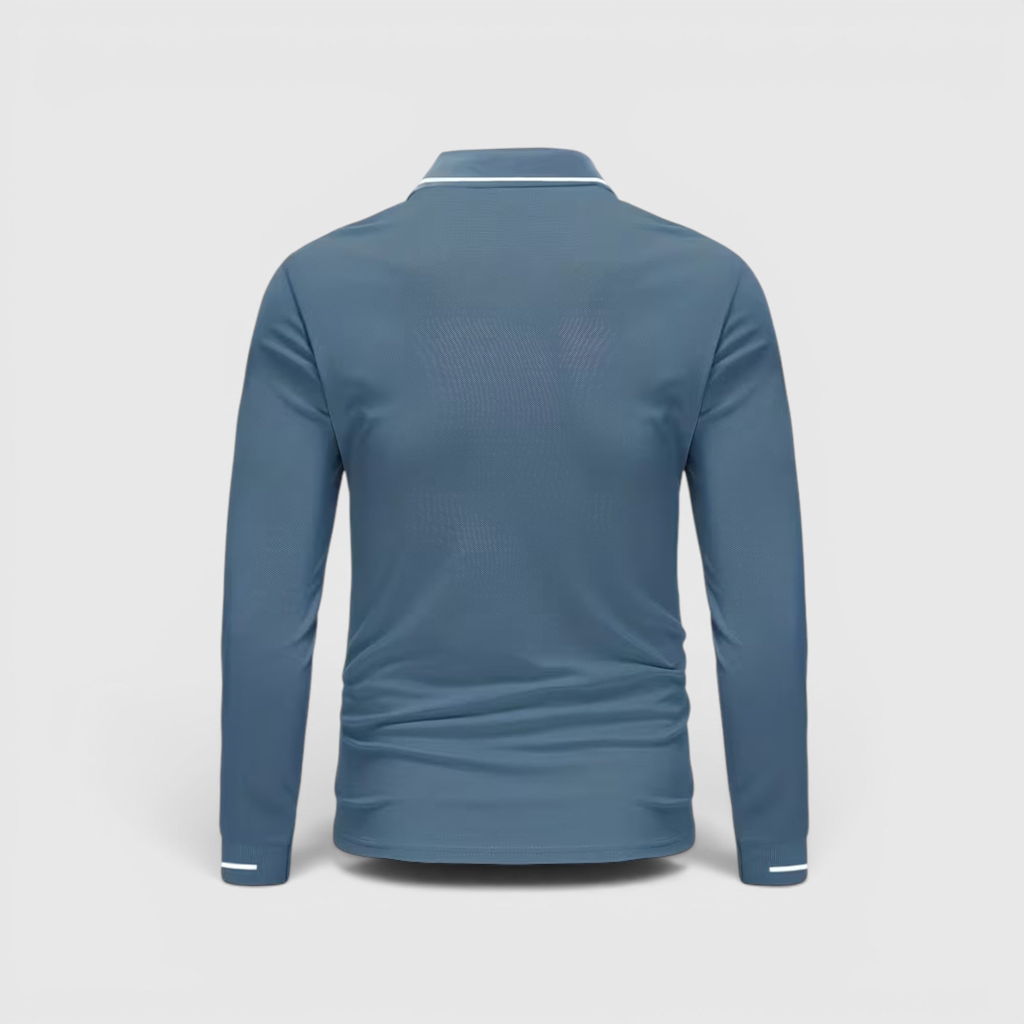 Isaac | Men's Casual Polo Shirt Long Sleeve Rib-Knit Everyday Wear