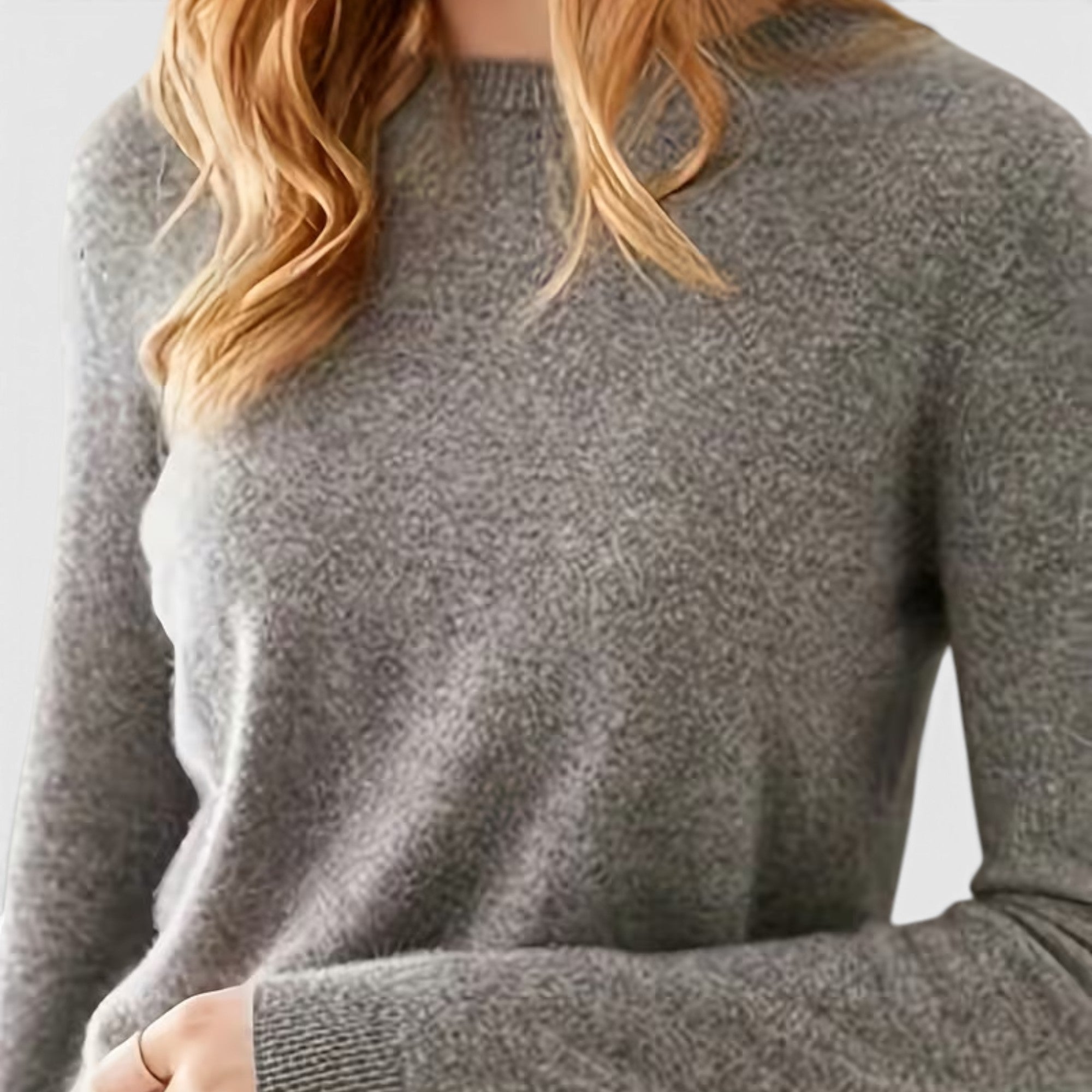 Juno | Women's Crewneck Sweater – Casual Loose Fit Everyday Knit Top