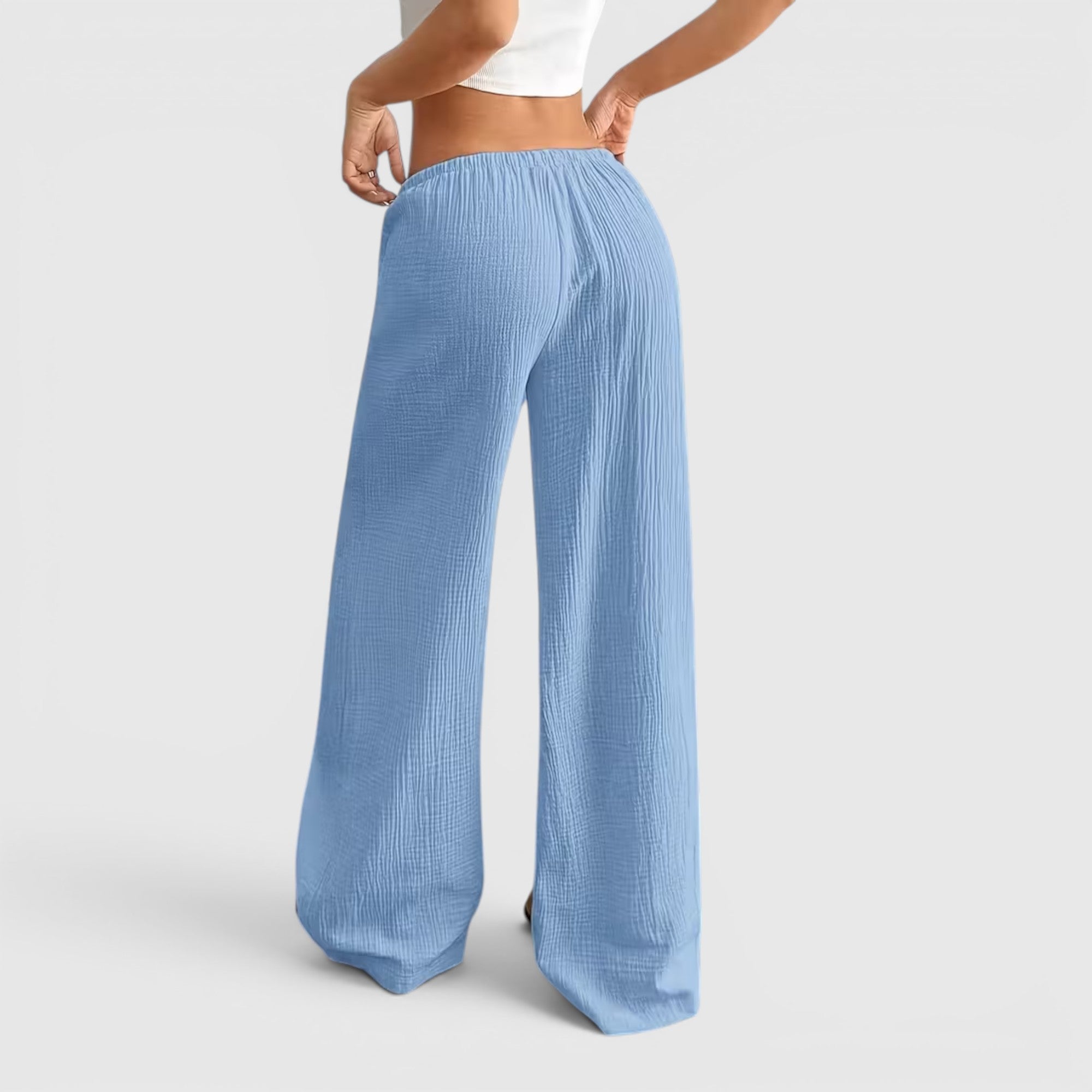 Greta | Women's Loose Straight Leg Trouser Set Lightweight Casual Outfit