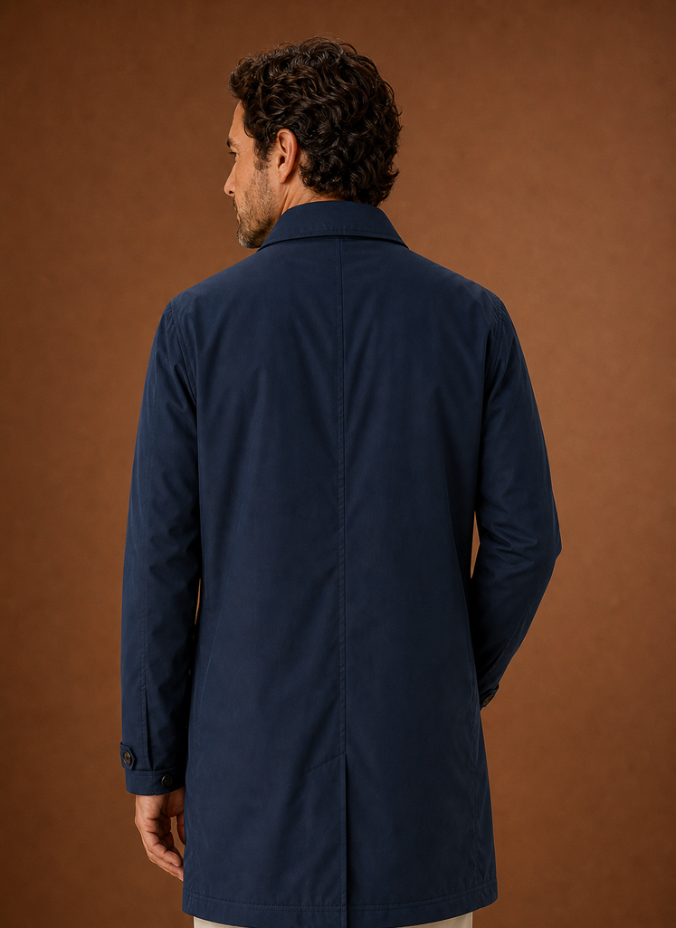 Adam | Men's Classic Trench Coat Lightweight Water-Resistant Jacket