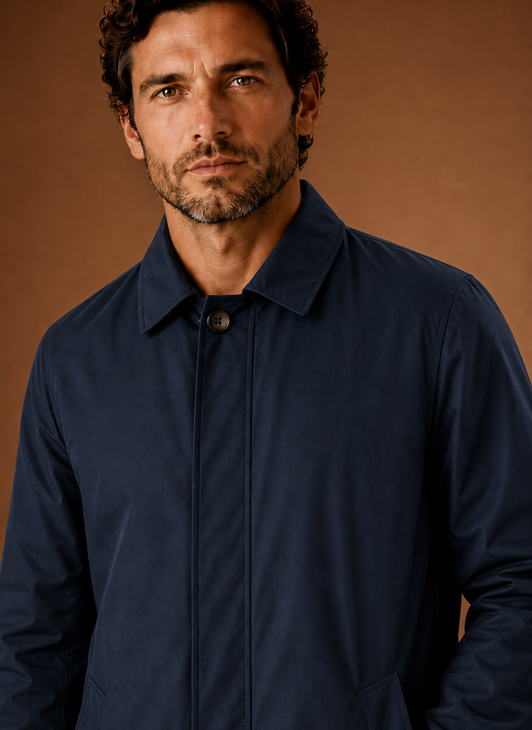 Adam | Men's Classic Trench Coat Lightweight Water-Resistant Jacket