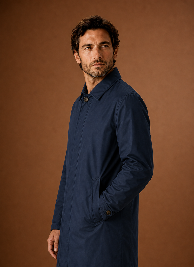 Adam | Men's Classic Trench Coat Lightweight Water-Resistant Jacket