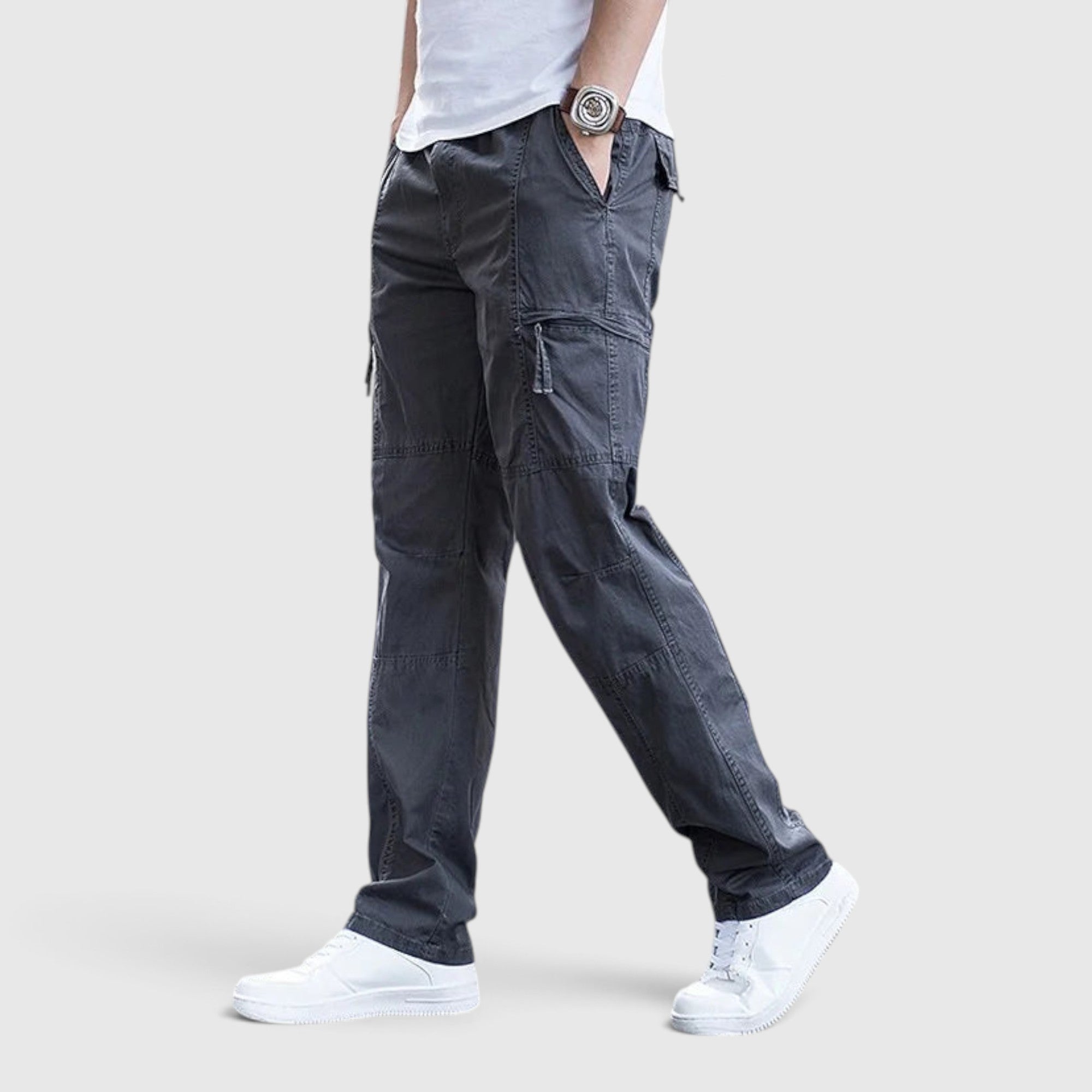 Rory | Men's Cargo Pants Breathable Cotton Utility Pants Relaxed Fit