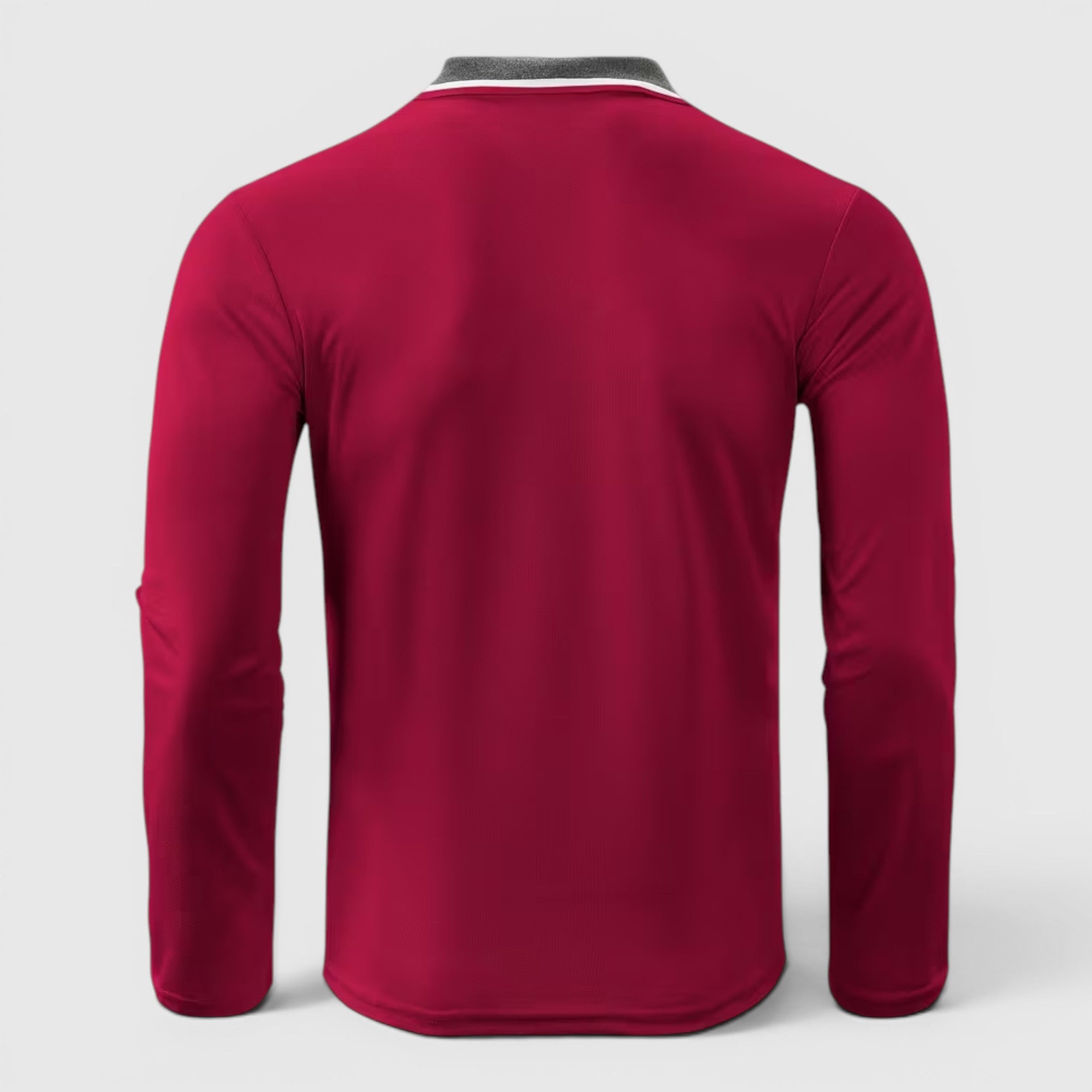 Ellmont London | Men's Long Sleeve Polo Shirt Contrast Collar Regular Fit Button Up