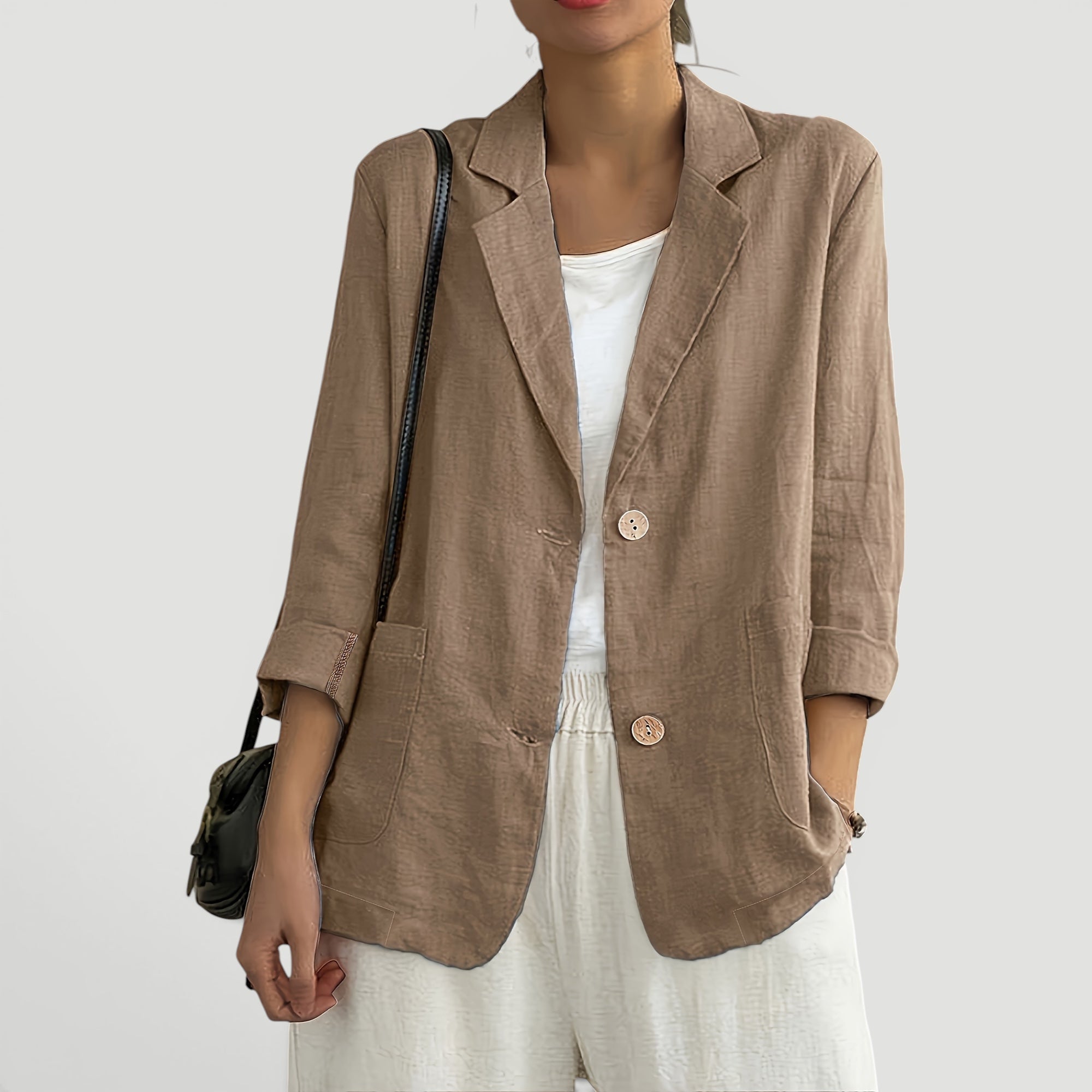 Ellmont London | Women's Summer 2 Button Blazer Jacket with Pockets