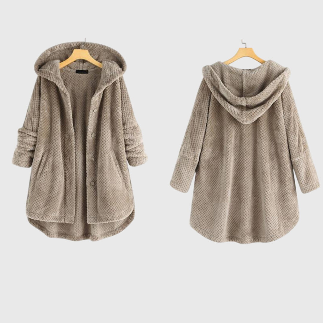 Poppy | Franca™ Fleece Jacket with Hood — Reversible Women's Coat