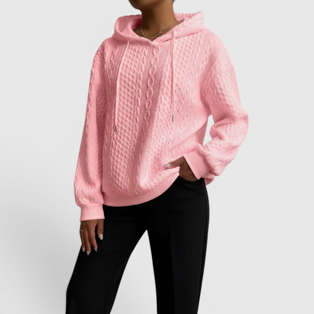 Ellmont London | Women's Plus Size Long Sleeve Hoodie Relaxed Fit Sweatshirt