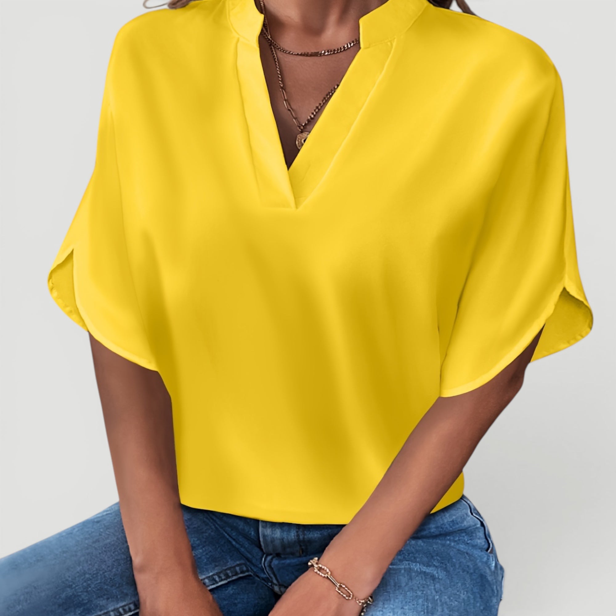 Ellmont London | Women’s Lightweight Blouse Elegant Short Sleeve