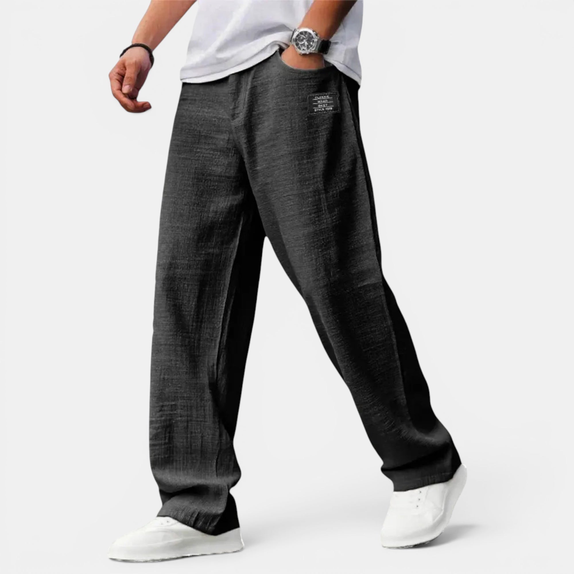Ellmont London | Men's Relaxed Wide Leg Fit Summer Linen Palazzo Pants