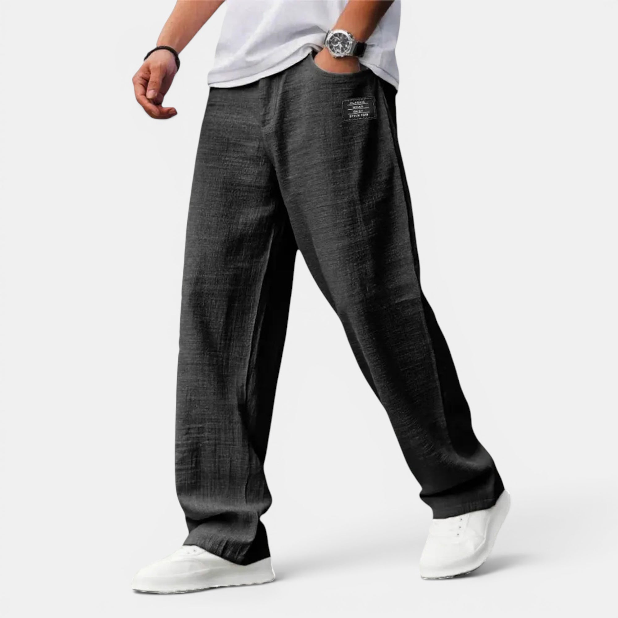 Ellmont London | Men's Lightweight Wide Leg Summer Pants Relaxed Fit