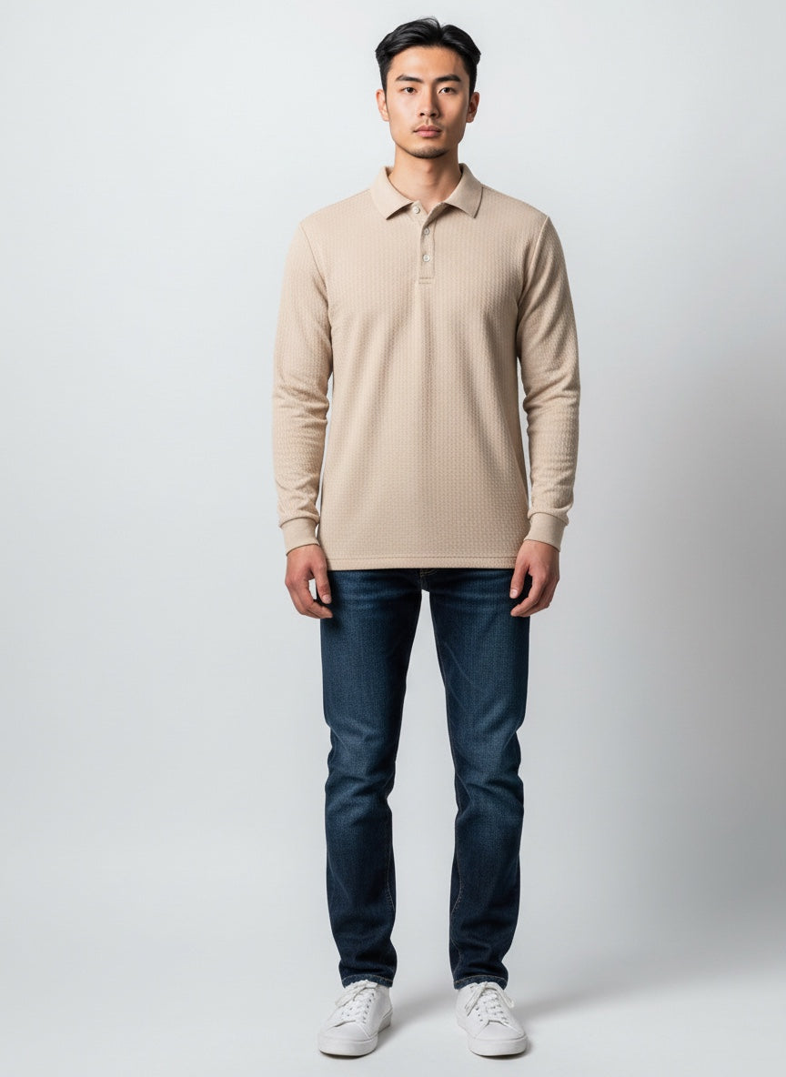 Ellmont London | Men’s Regular Fit Comfortable Ribbed Casual Textured Spring Shirt