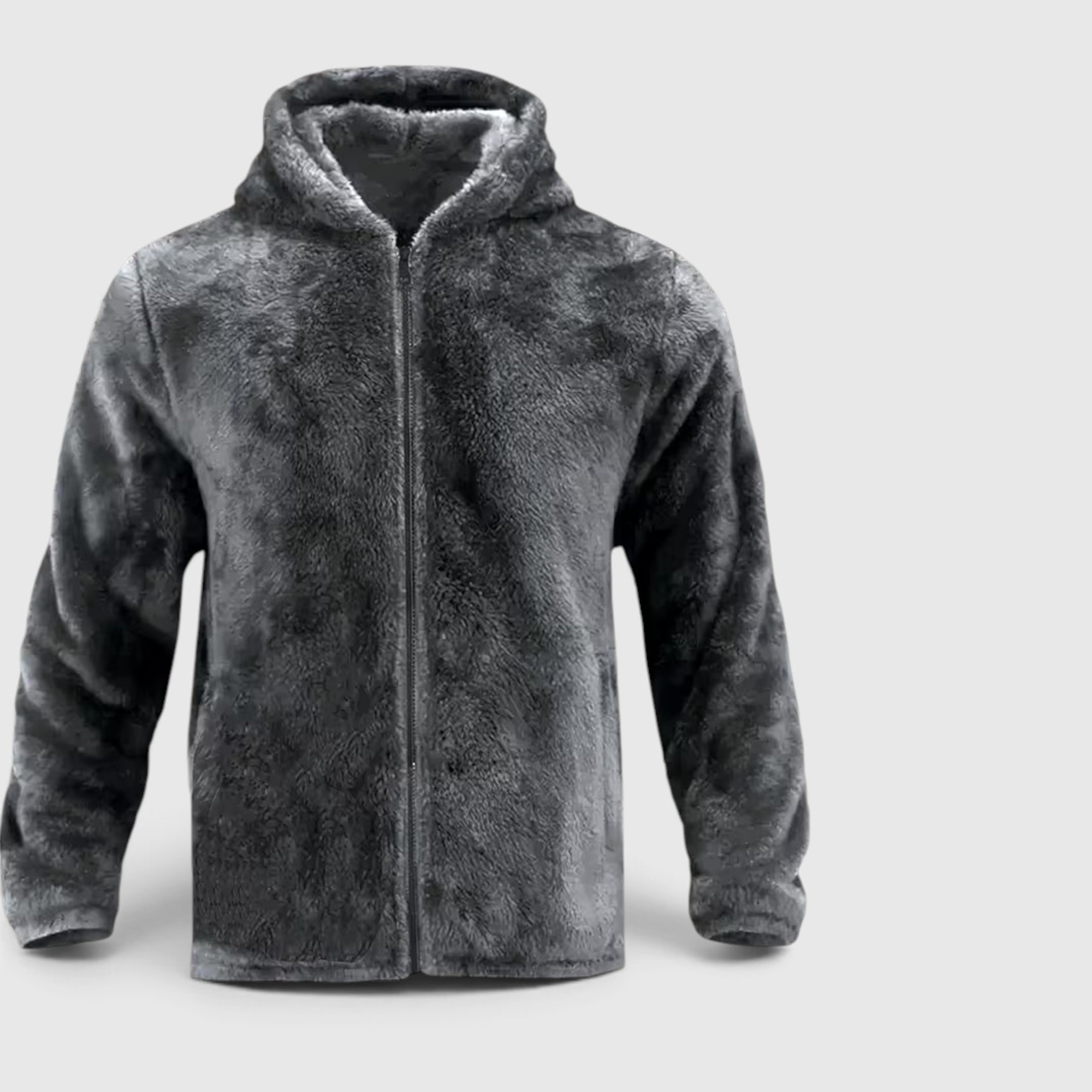 Jasper | Men's Warm Zip Up Teddy Jacket – Hooded Plus Size Outerwear