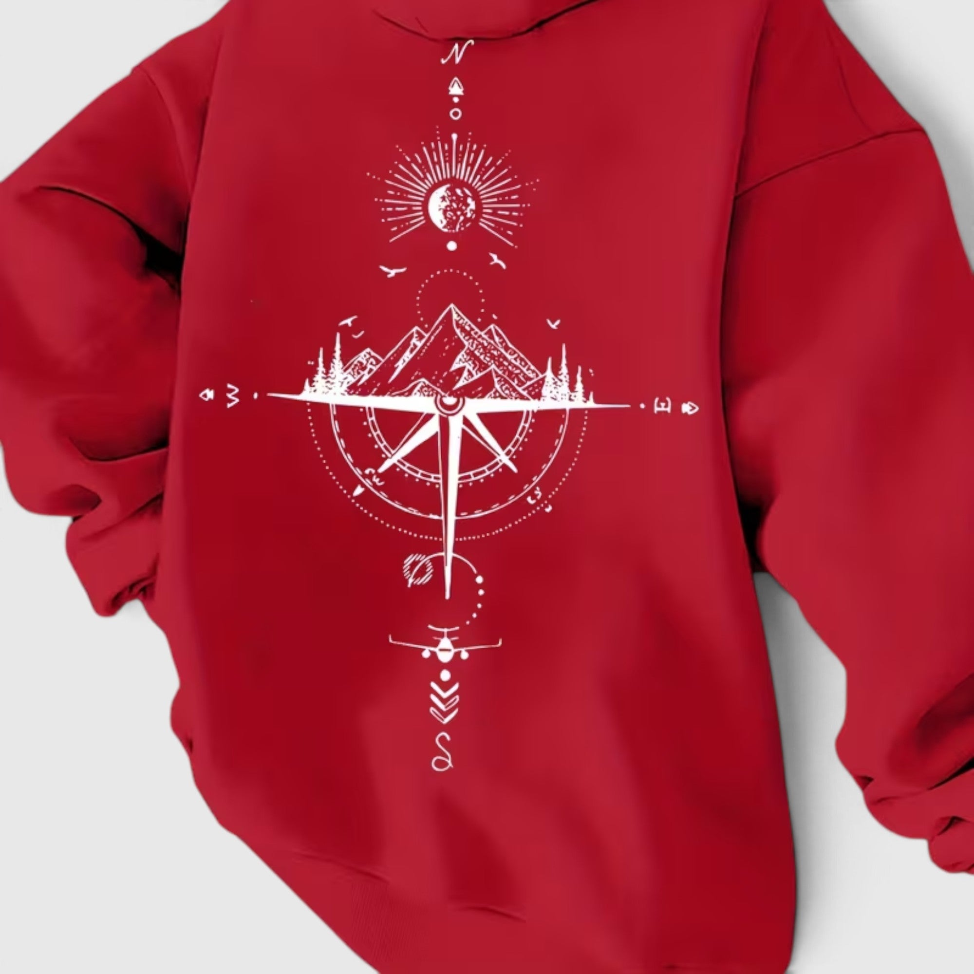 James | Men's Fleece Loose Hoodie – Warm Galaxy Print Pullover