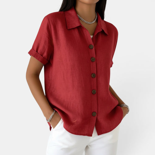 Bethany | Women's Casual Button Front Top Lightweight Style