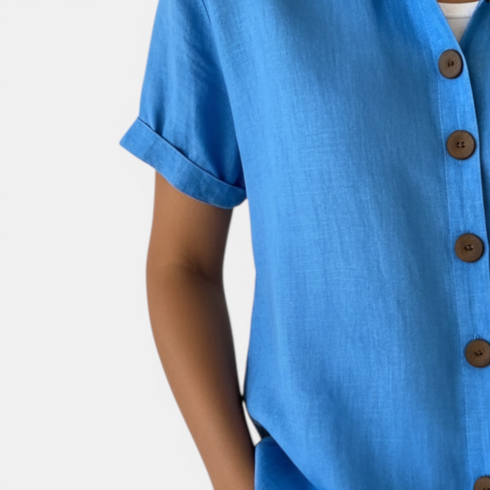 Ellmont London | Women's Casual Button Front Top Lightweight Style