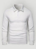 Ellmont London | Men’s Button Polo Shirt Modern Jacquard Knit