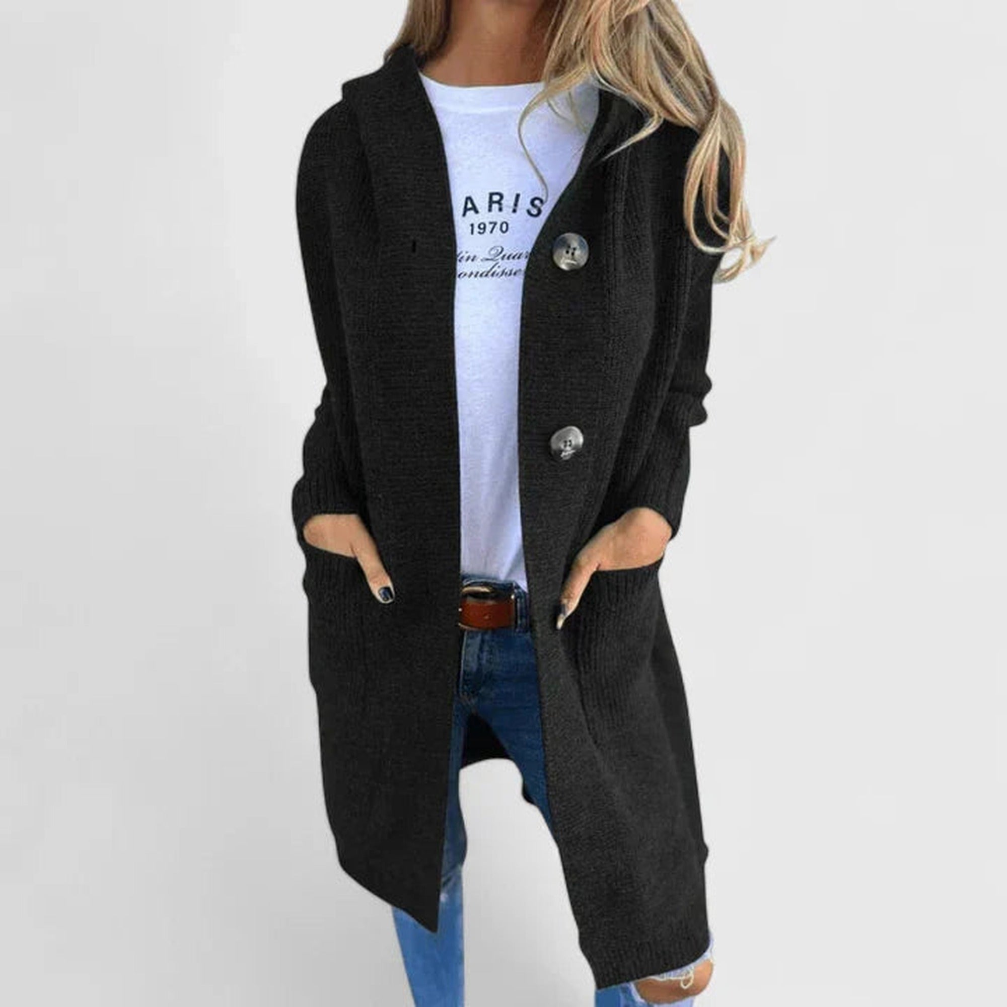 Leila | Elegant Cardigan - Black