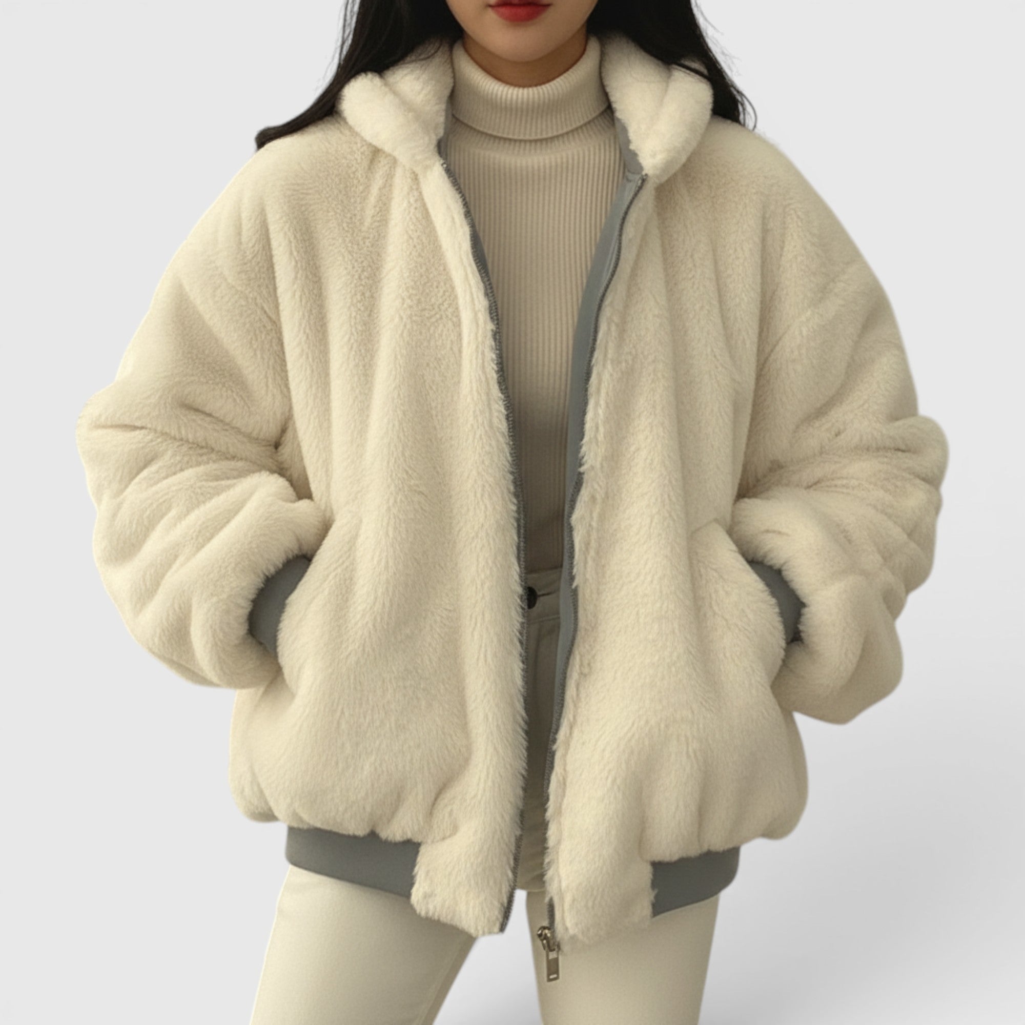 Ellmont London | Women's Casual Bomber Jacket Cozy Lightweight Everyday Jacket