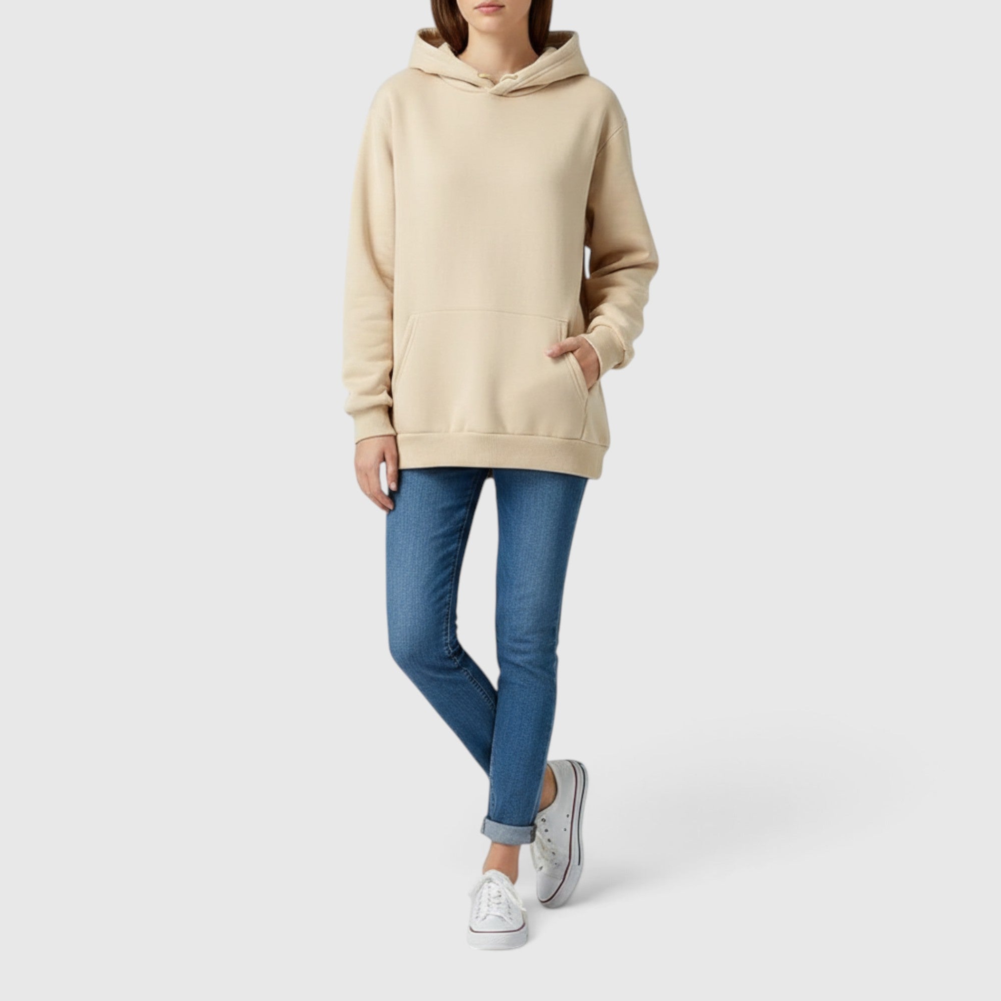 Rachel | Women's Soft Fleece Hoodie Kangaroo Pocket Relaxed Fit