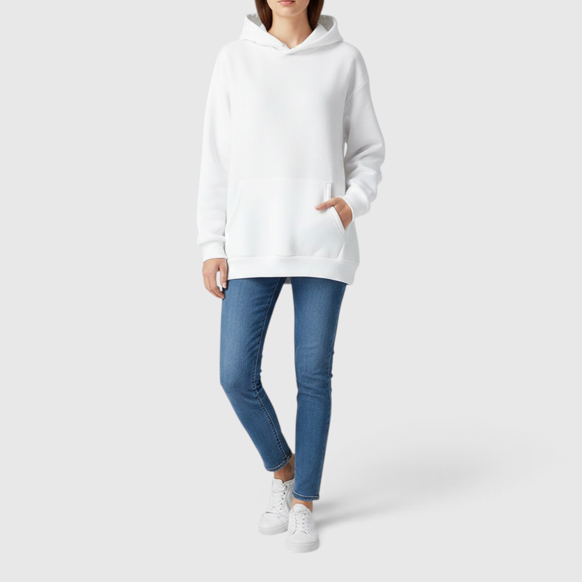 Rachel | Women's Soft Fleece Hoodie Kangaroo Pocket Relaxed Fit