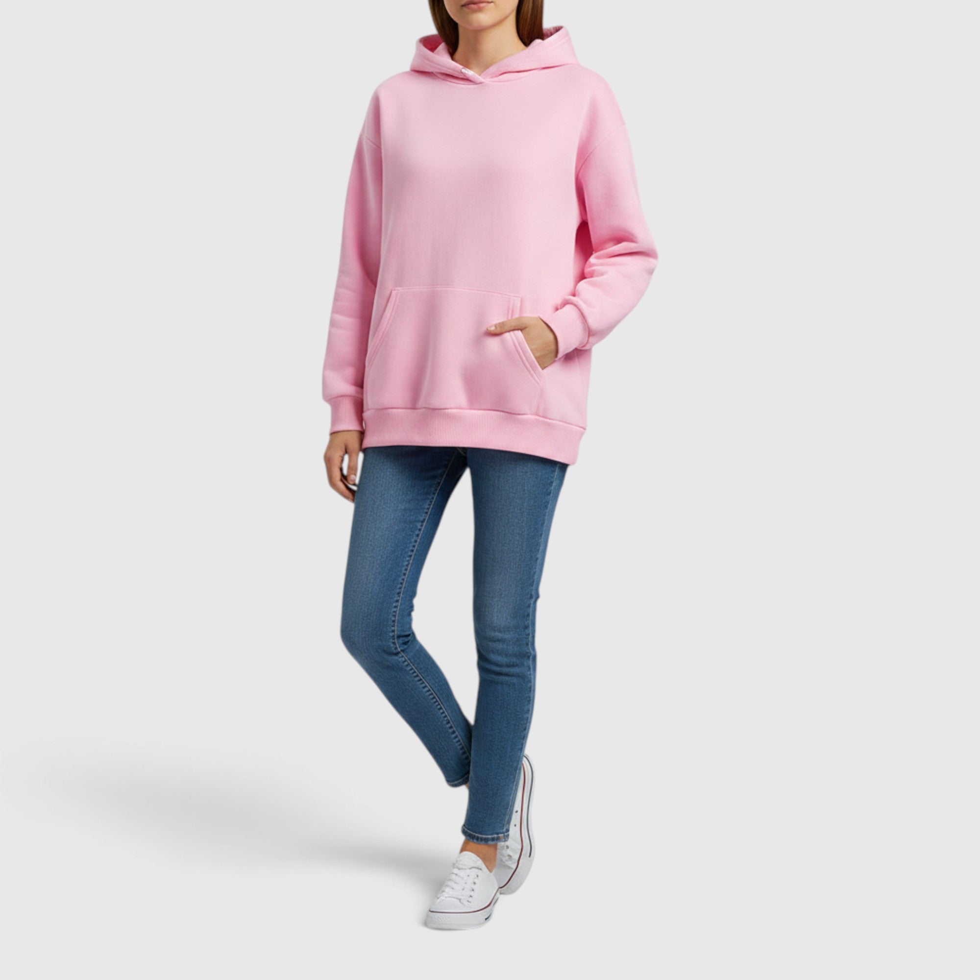 Rachel | Women's Soft Fleece Hoodie Kangaroo Pocket Relaxed Fit