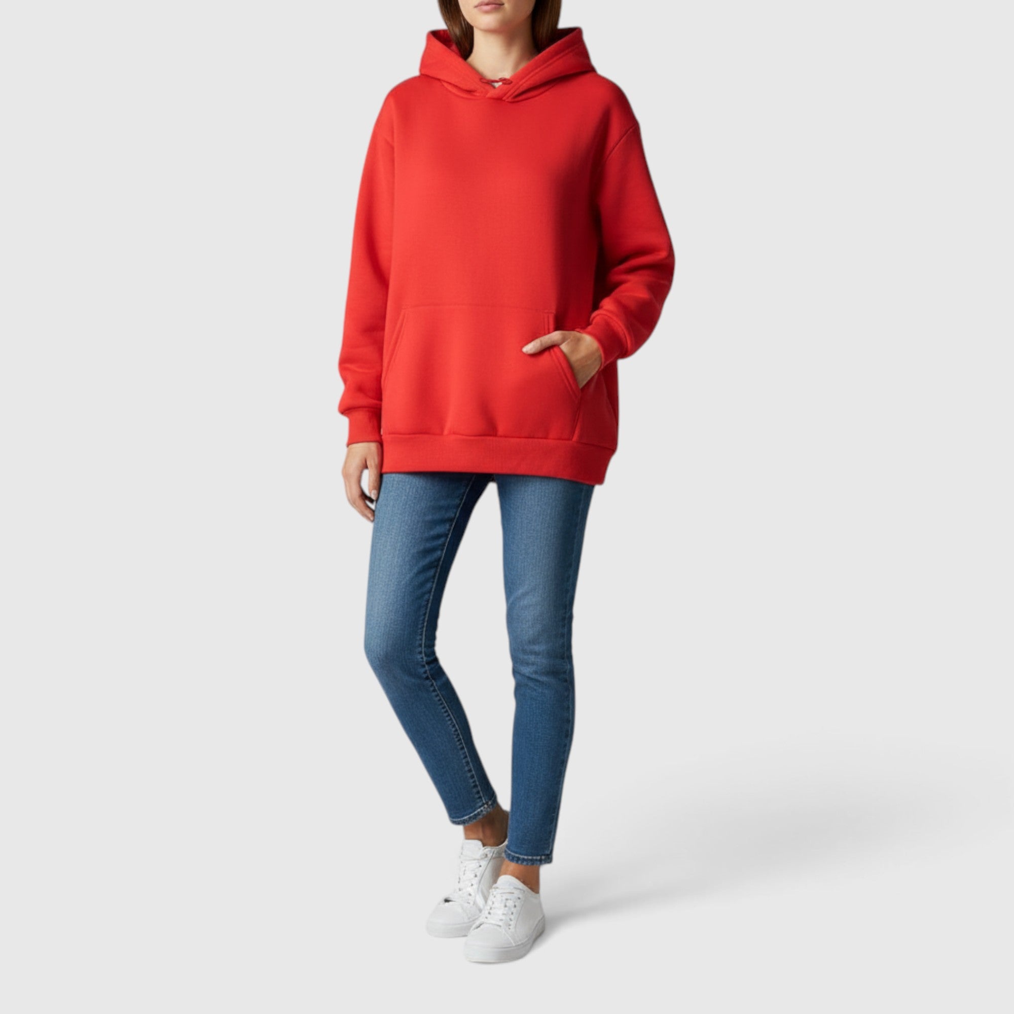 Rachel | Women's Soft Fleece Hoodie Kangaroo Pocket Relaxed Fit