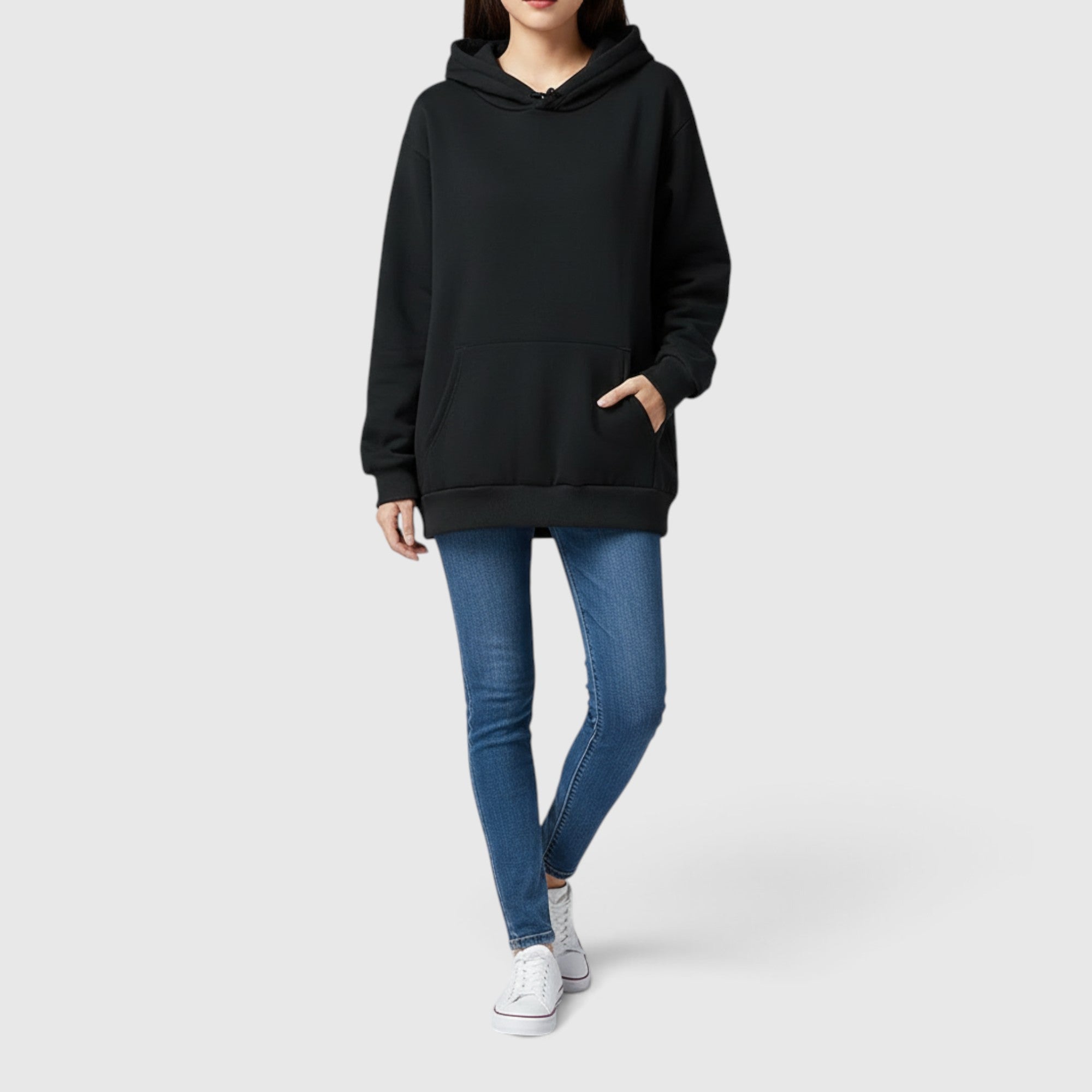 Rachel | Women's Soft Fleece Hoodie Kangaroo Pocket Relaxed Fit