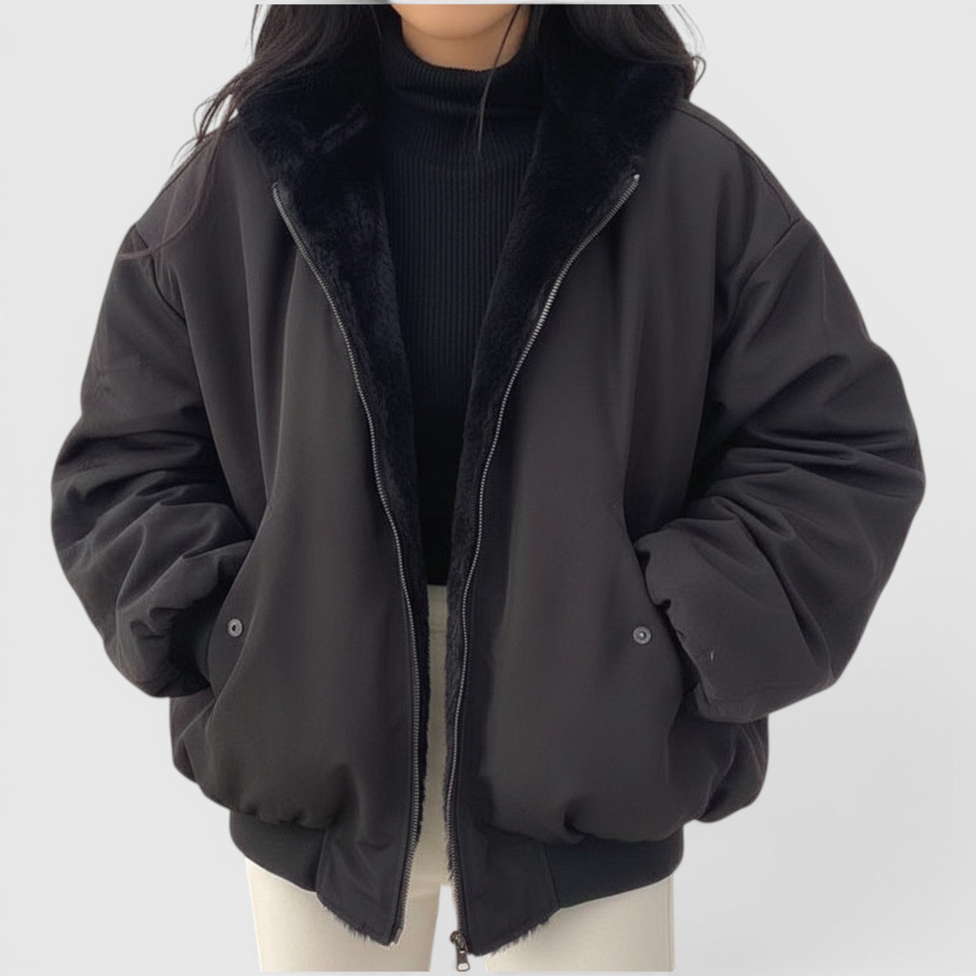Amelia | Women's Casual Bomber Jacket Cozy Lightweight Everyday Jacket