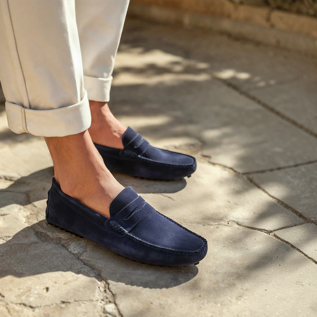 Ellmont London | Men's Leather Insole Suede Slip-On Loafers