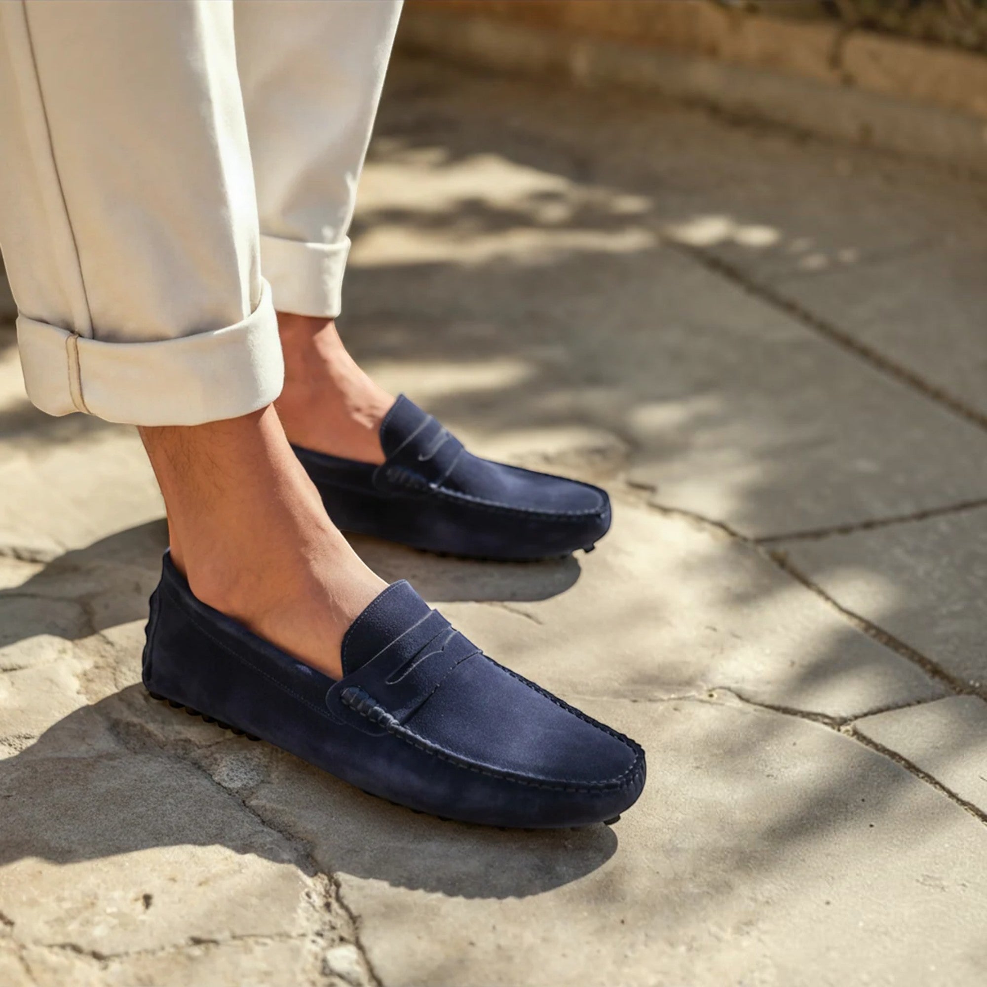 Ellmont London | Men's Leather Insole Suede Slip-On Loafers