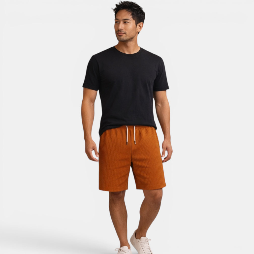 Ellmont London | Men's Breathable Casual Linen Summer Shorts Regular Fit