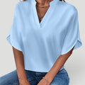 Ellmont London | Women’s Lightweight Blouse Elegant Short Sleeve