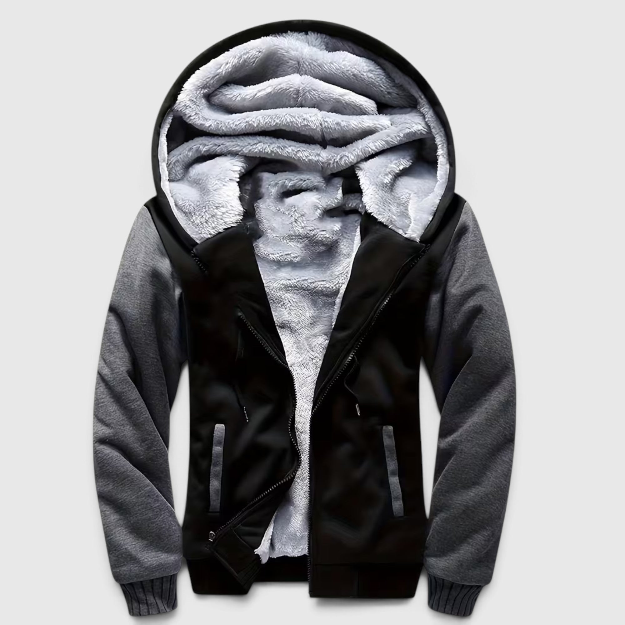 Elliot | Men's Full-Zip Winter Hoodie Jacket Soft Fleece Sherpa Lined