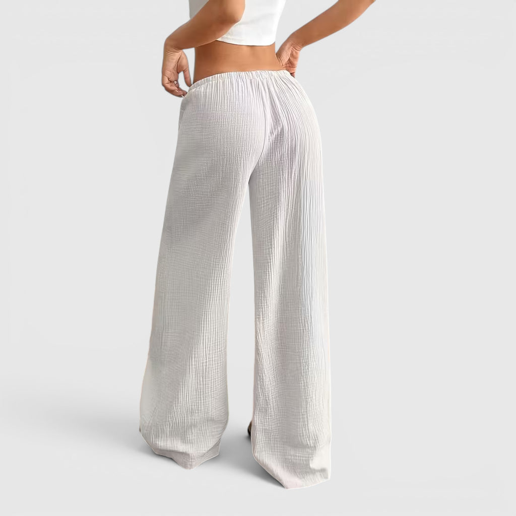 Greta | Women's Loose Straight Leg Trouser Set Lightweight Casual Outfit