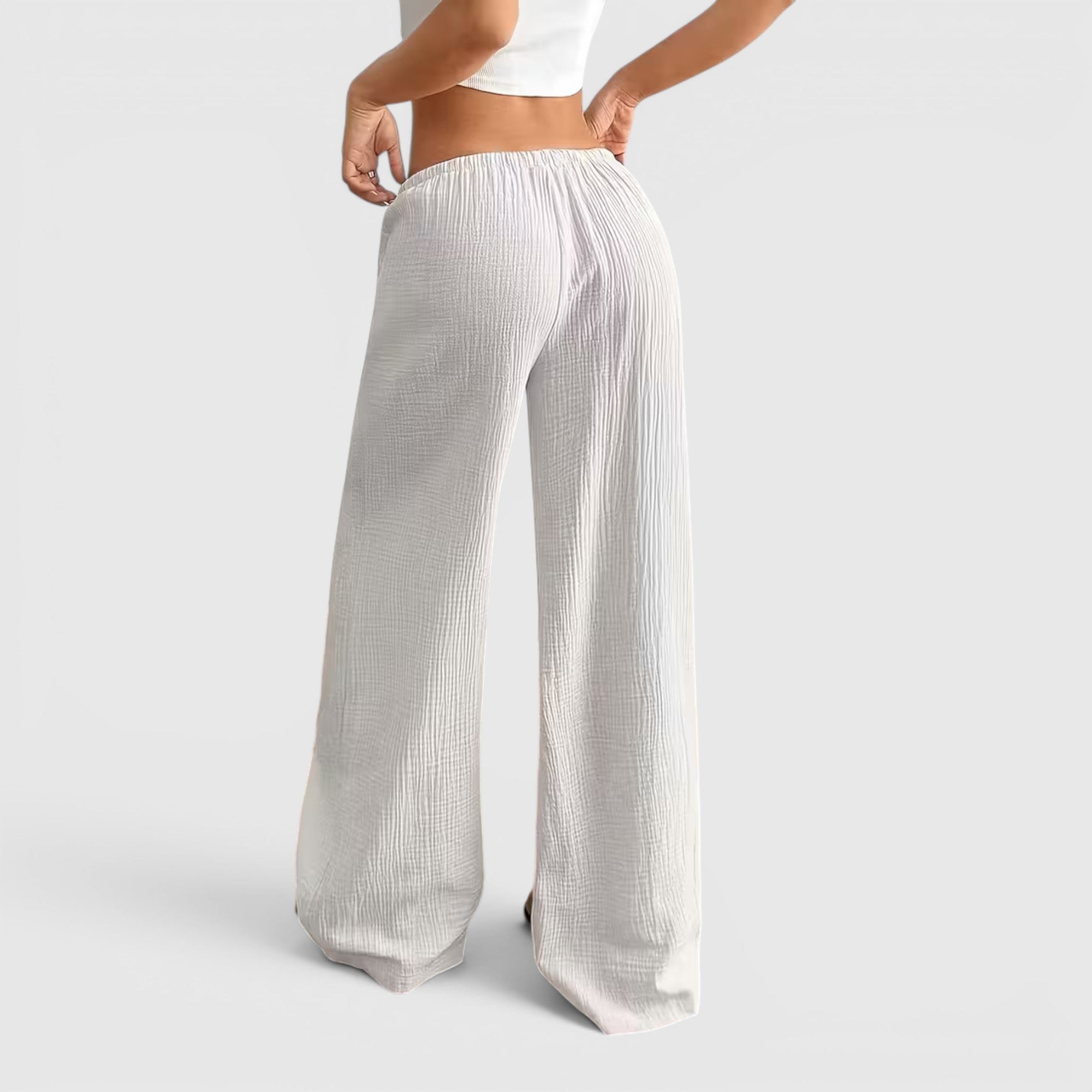 Greta | Women's Loose Straight Leg Trouser Set Lightweight Casual Outfit