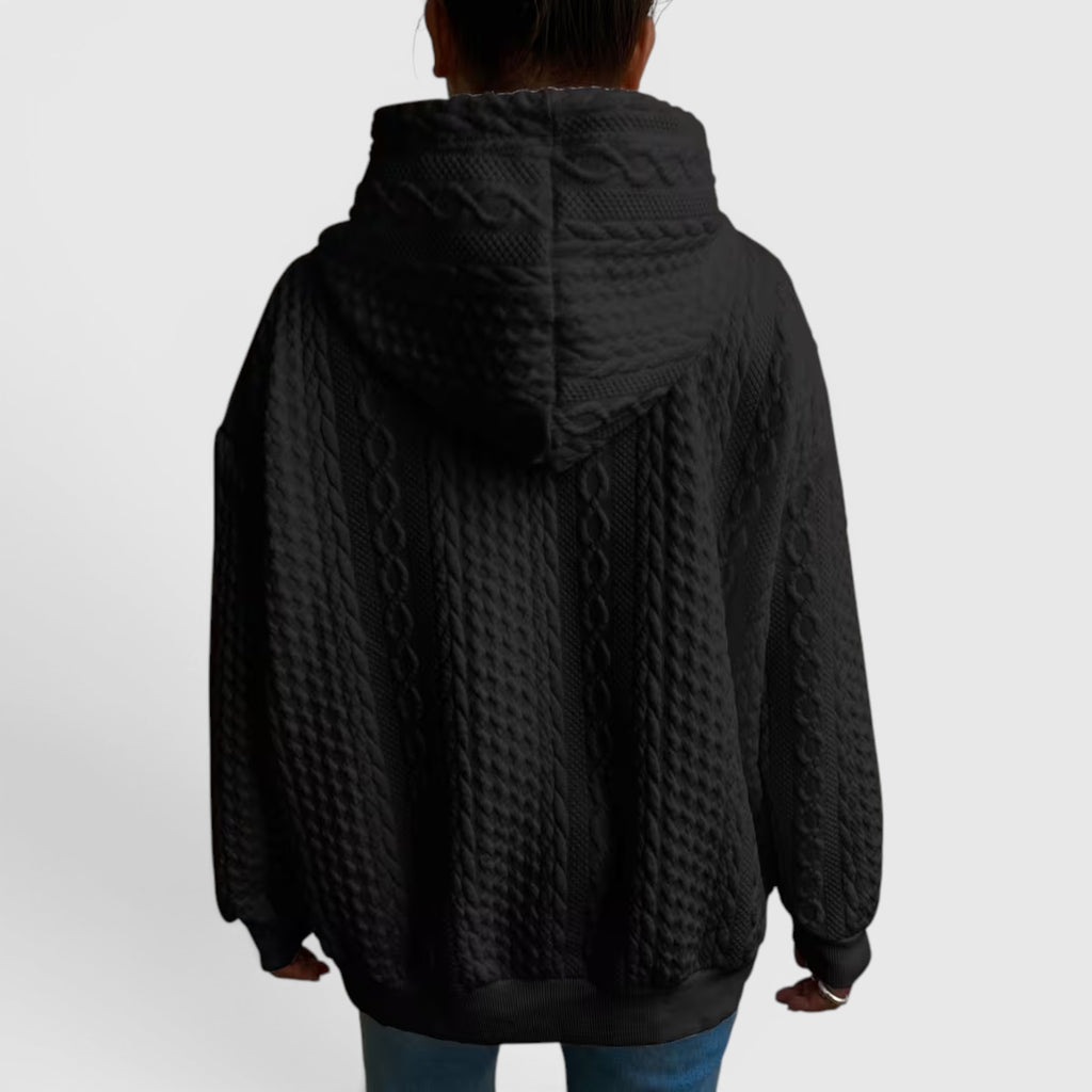 Ellmont London | Women's Plus Size Long Sleeve Hoodie Relaxed Fit Sweatshirt