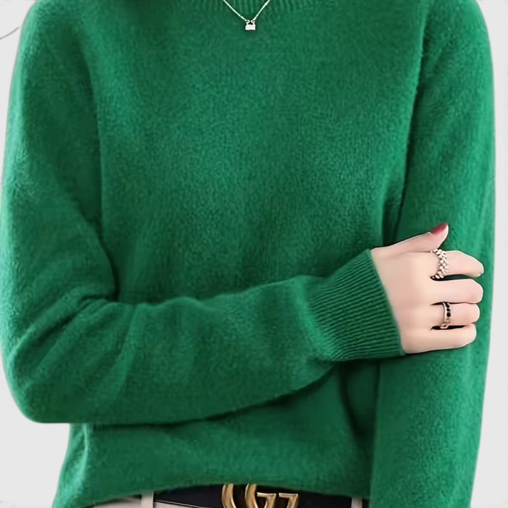 Juno | Women's Crewneck Sweater – Casual Loose Fit Everyday Knit Top